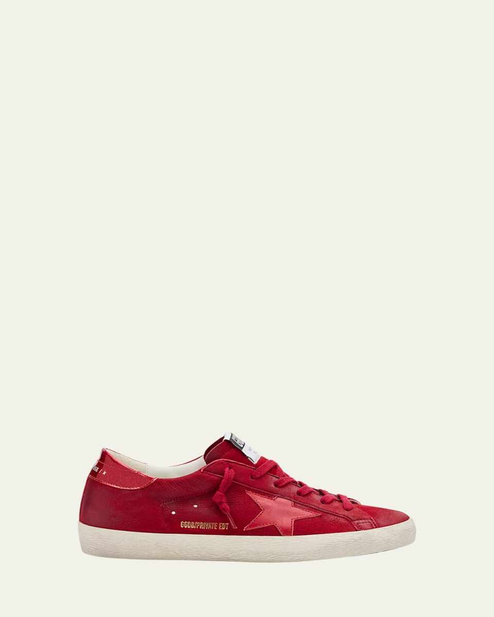 Superstar Mixed Leather Low-Top Sneakers